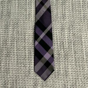 NWOT Ryan Seacrest Tie - Black, Purple and Gray/Silver